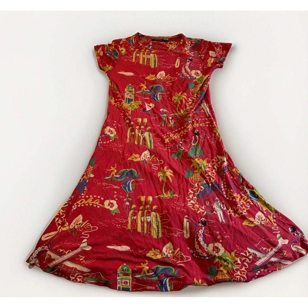 Polo Ralph Lauren Hawaiian Hula A-Line Dress S